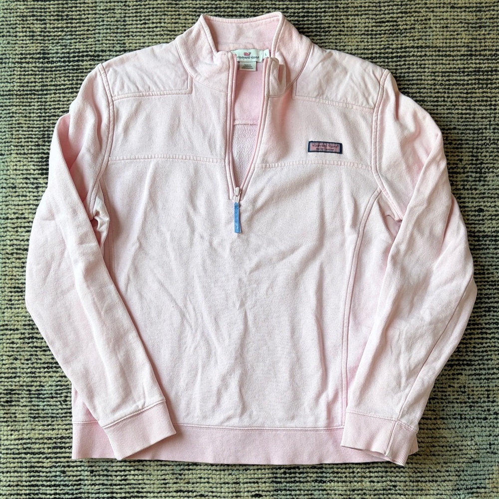Vineyard Vines Light Pink Quarter-Zip Sweater